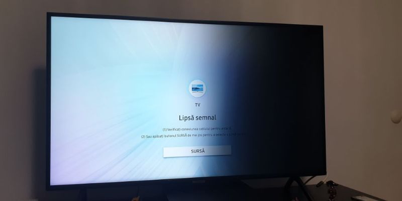 Tivi Samsung màn hình tối một góc