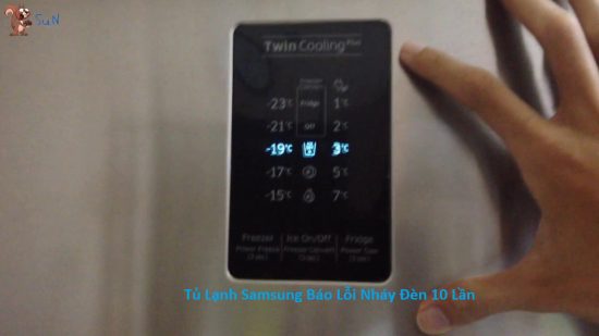 Tủ lạnh Samsung báo lỗi đèn nháy liên tục